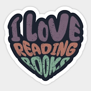 I Love Reading Books Sticker